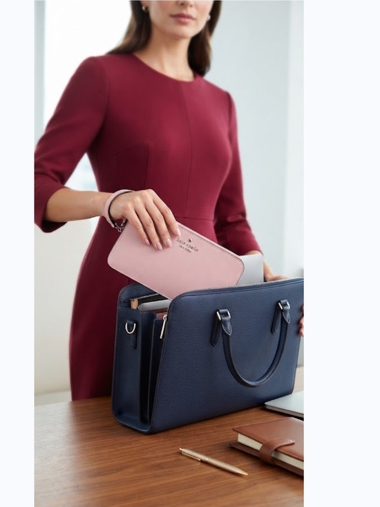 kate spade Handbags - NWT Kate Spade New York Lucy Medium L-Zip Wristlet Tutu Pink Leather Coquette